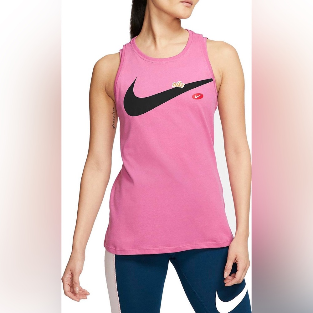 Nike pink dri fit workout top - large